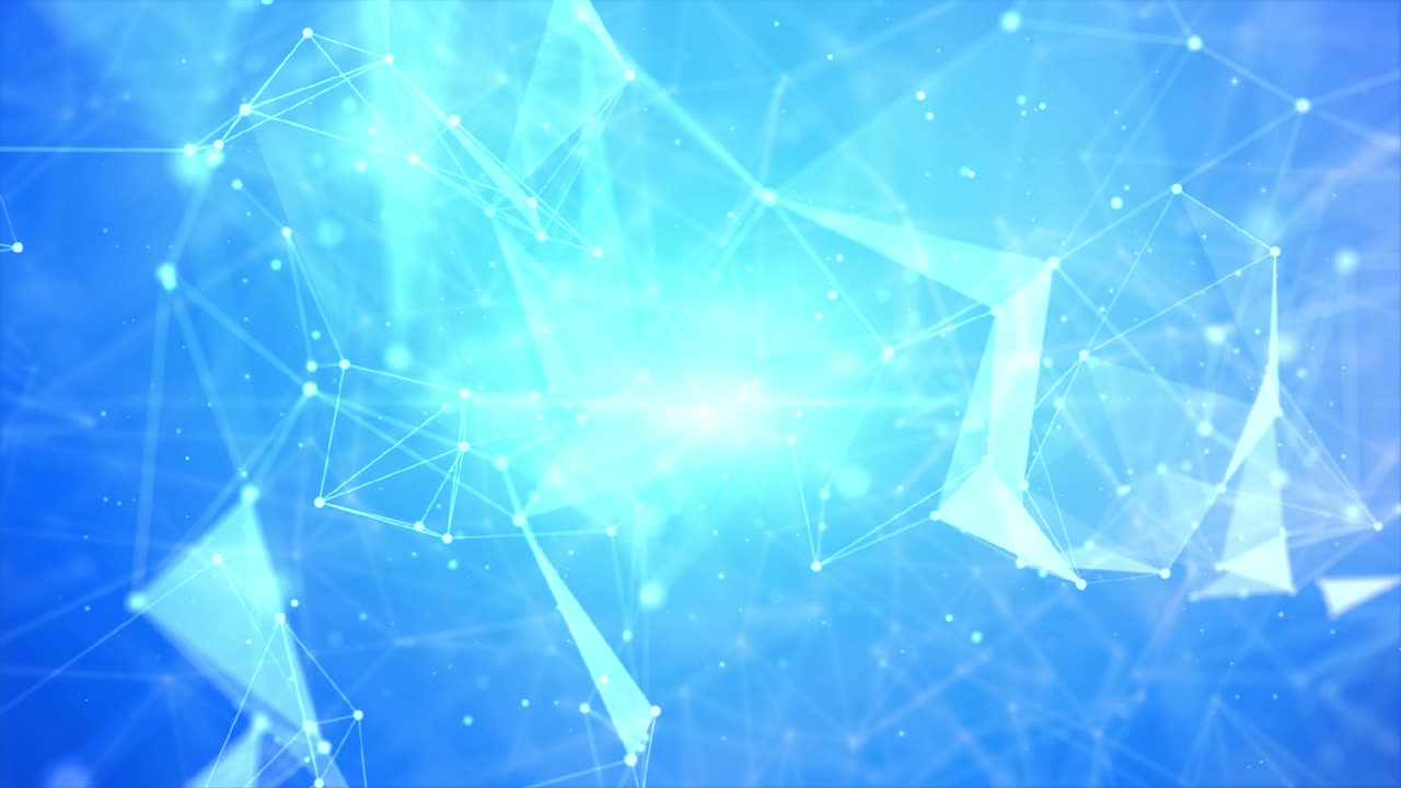 연결된 다각형 플렉서스 기하학 루프 배경