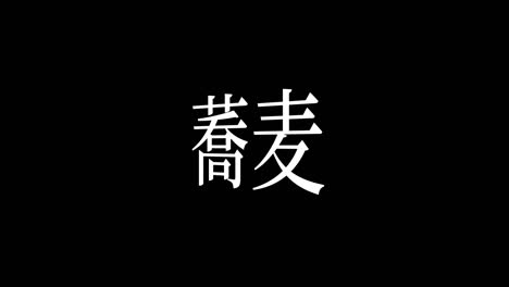 japanese noodles soba kanji japanese text motion graphics