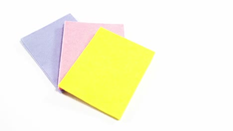 close-up of multicolor cleaning sponge