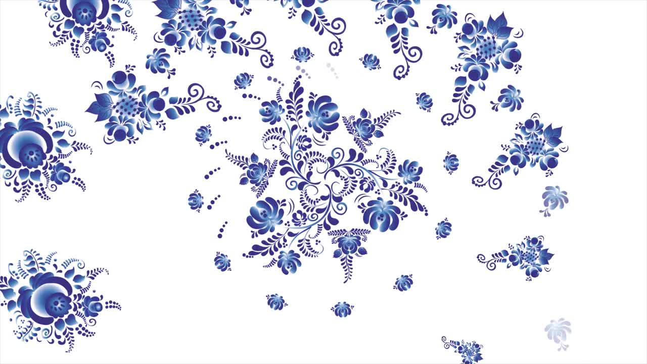 patrón floral ornamental en estilo ruso