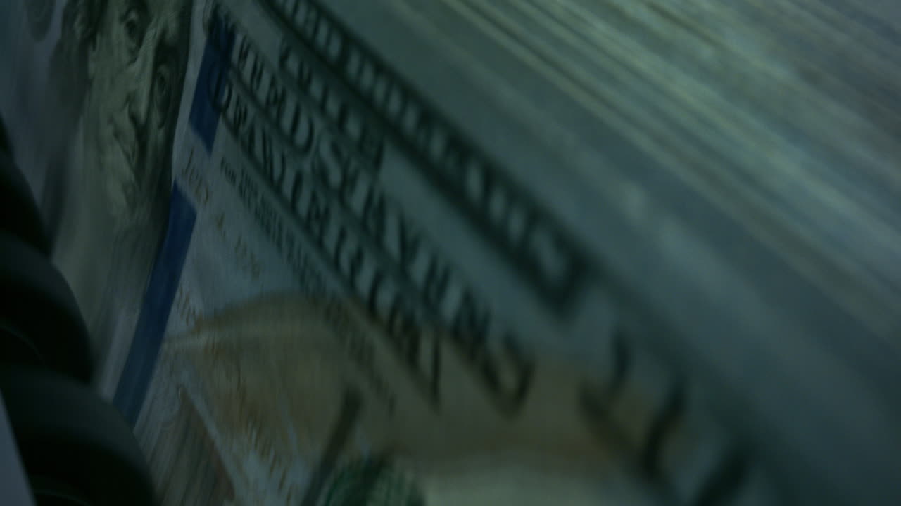 화폐 계산기. 은행 자동 화폐 계산 장비