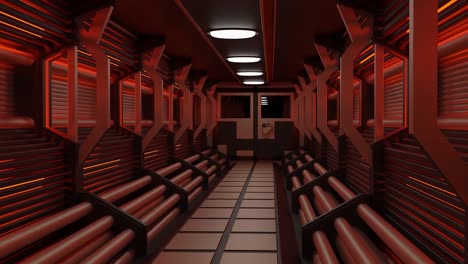 futuristic corridor in a spaceship