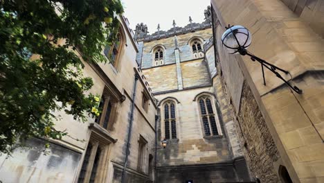 walking towards oxford university building entrance