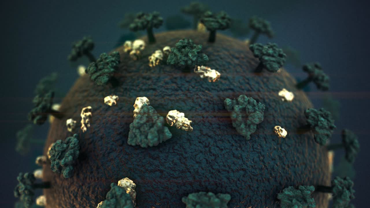 animación del ciclo de fondo del concepto del coronavirus covid-19