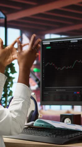 vertical video angry investor raging after losing money in cryptocurrency investment scam