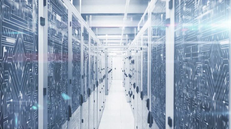 Animation of digital data processing over computer servers