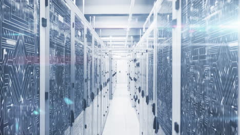 animation of digital data processing over computer servers
