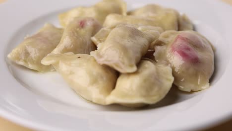 plate of pierogi