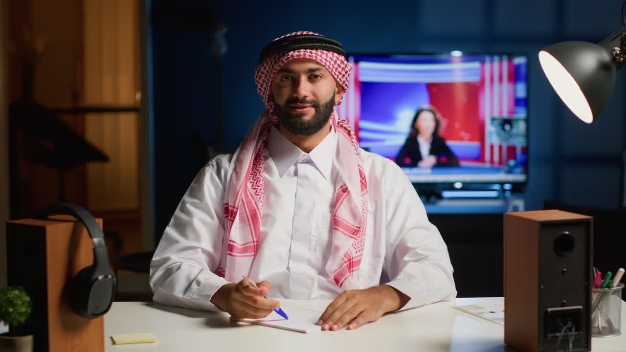 Premium stock video - Student in webinar class videoconference