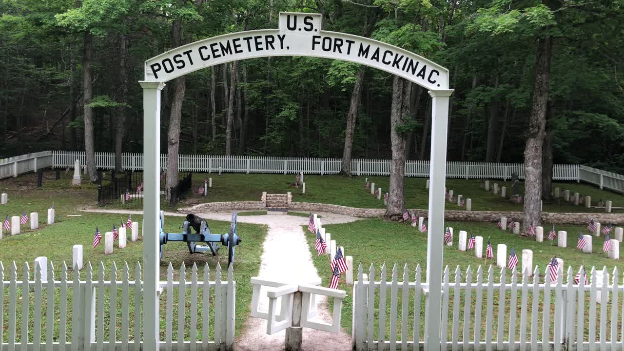 post cemetery fort mackinac, mackinac island, 미시간, 미국