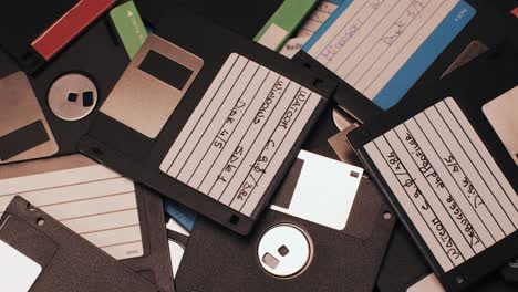 pile of floppy disks
