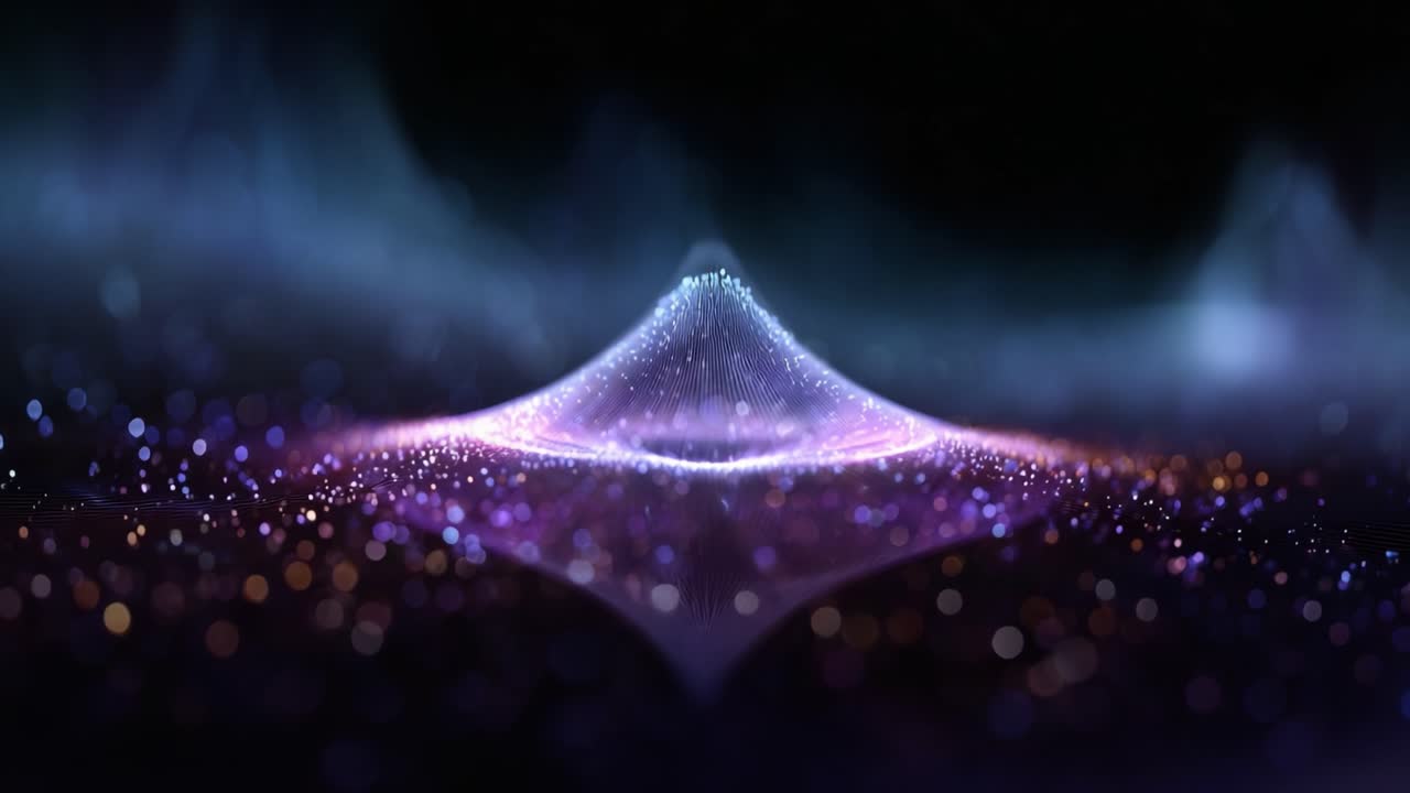 Dynamische visuelle Darstellung einer faszinierenden wellenartigen Struktur, die in lebendigen Farben und mit komplizierten Details schimmert und ein Gefühl von Staunen und Kreativität hervorruft