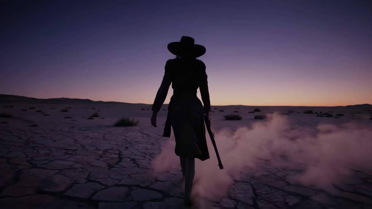 Desert Sunset Silhouette