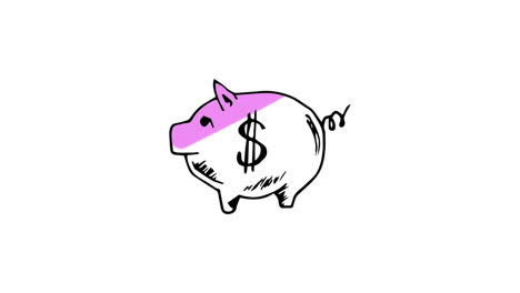 el puerco rosado en gestación