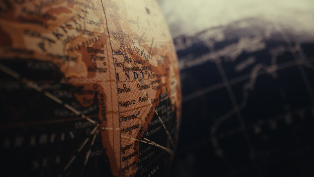 Vintage Globe of India