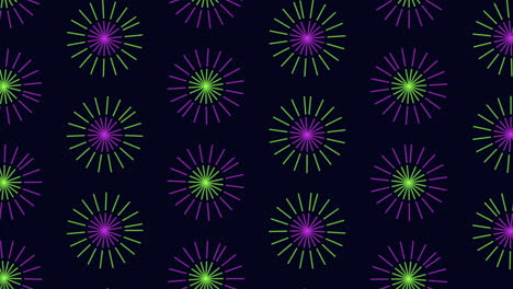Stellar pattern yellow and blue stars shine on black