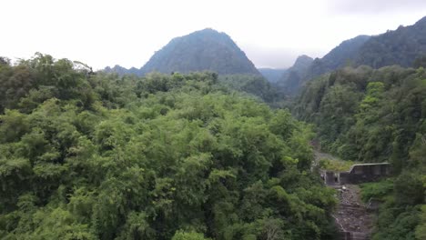 aerial view, from the nawang jagad tourist site