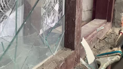 ukraine war russia: bombs blow out windows in an old home in the countryside