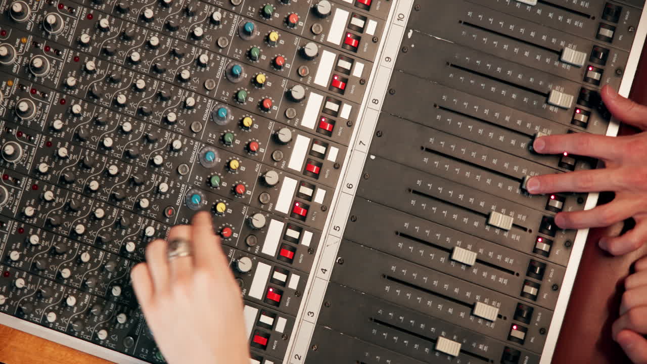 Sound Mixer in Recording Studio