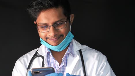 doctor using smartphone for consultation