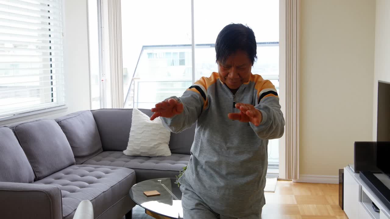 Senior woman doing exercise