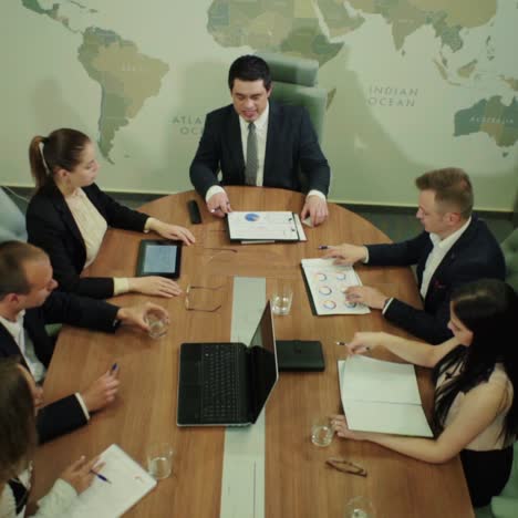 business team mates working together