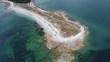 Drohnenansicht-Der-Halbinsel-Quiberon-Am-Cape-Pointe-Du-Conguel-In-Der-Bretagne,-Frankreich