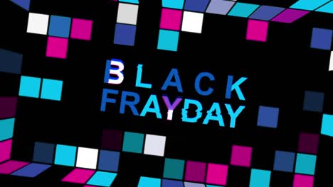 black friday advertisement with neon sign background 4k animation seamless loop