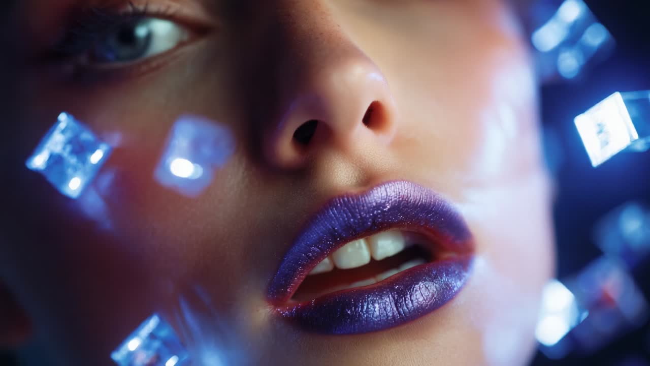 Close-up of a Woman's Face with Makeup