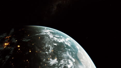 earth from space night view