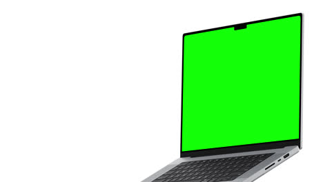 Laptop-Greenscreen-Animationsschleife,-Animationsvideo,-Transparenter-Hintergrund-Mit-Alphakanal.