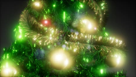 foto de estudio alegre de un árbol de navidad con luces coloridas