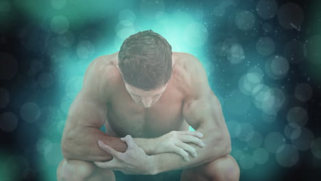 hombre desnudo con cuerpo atlético