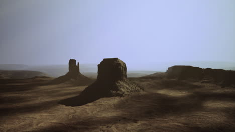 desert landscape with mesas