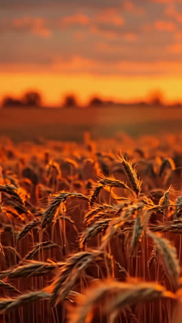 a man stands in a field of wheat, looking out at the sun as it sets. the scene is peaceful and serene, with the man's gaze fixed on the horizon