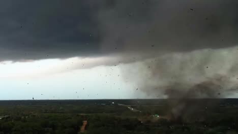 scary 4k footage of tornado blowing up electrical boxes in neighborhood