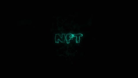 nft título con efecto plexo. líneas conectadas con puntos. líneas título plexo