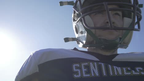 football player closeup