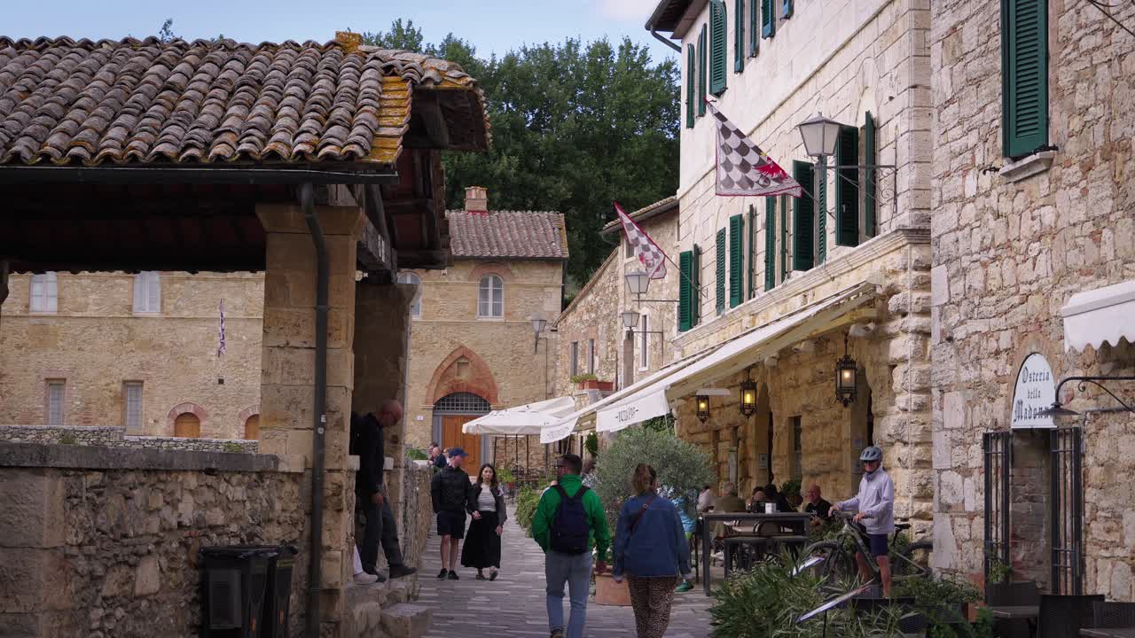 Charming Italian Village Street Scene