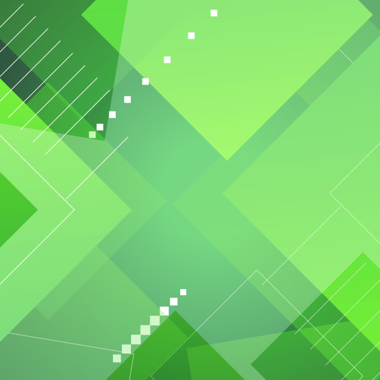 Abstract Geometric Green Shapes Background