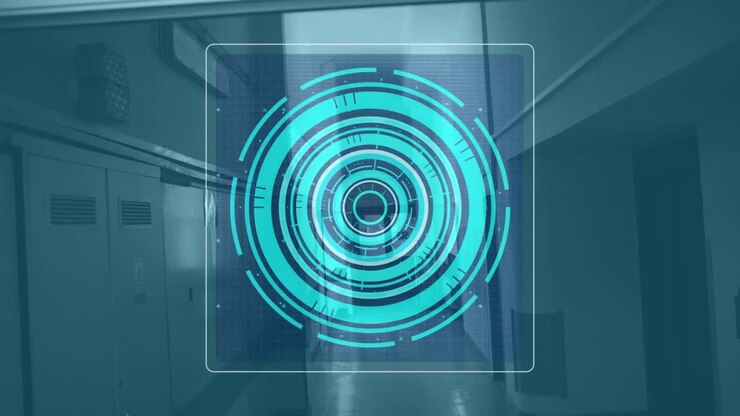 Animation af videnskabelig databehandling over skærm