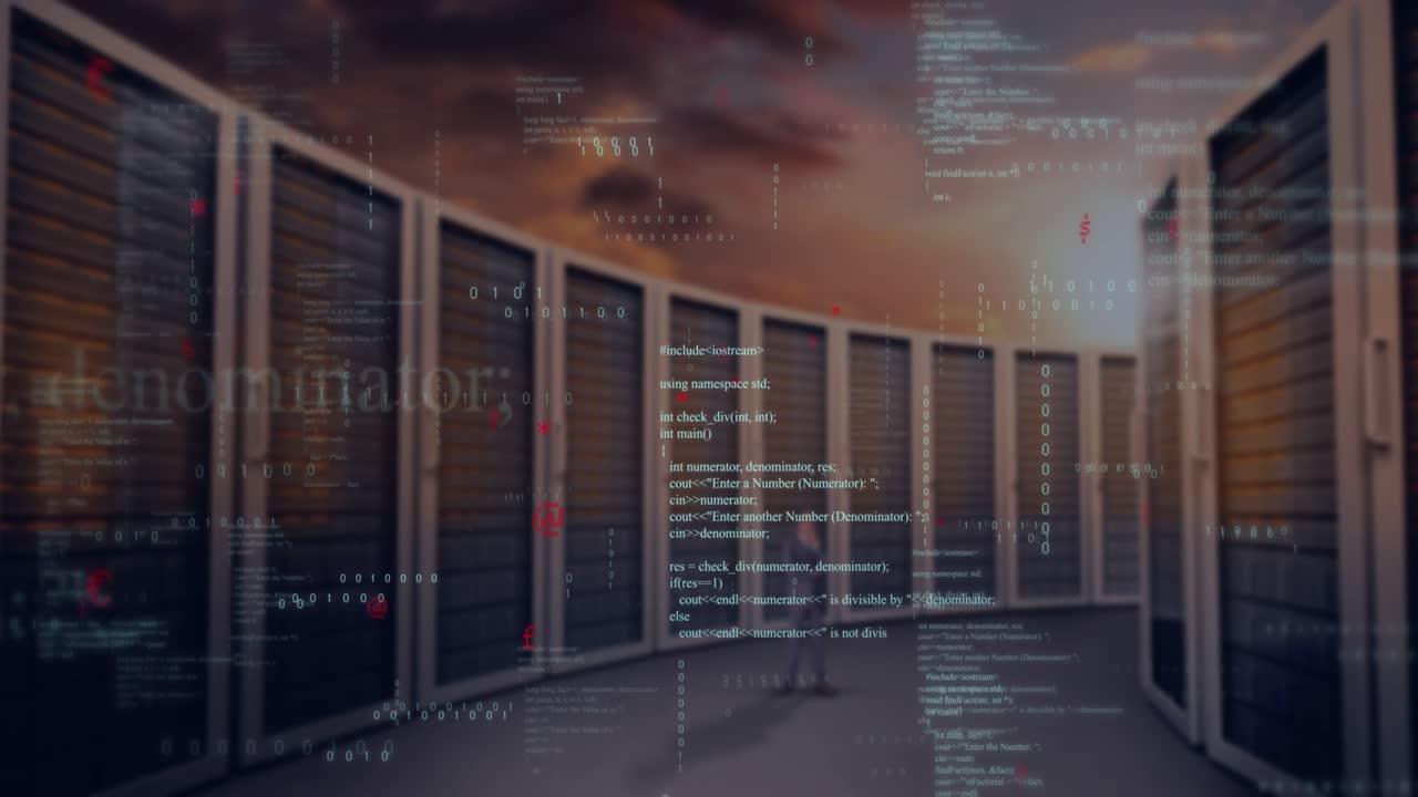 Animation of data processing over computer servers