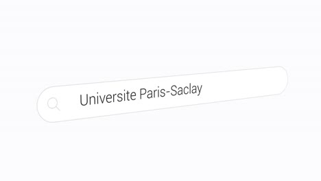 die universität paris-saclay in die suchmaschine eingeben