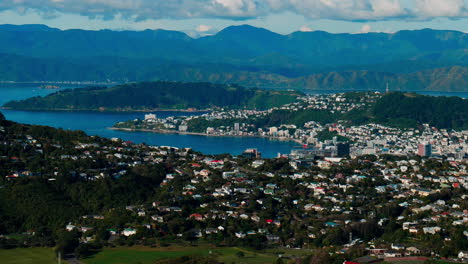 Blick-Auf-Wellington,-Neuseeland-Vom-Sky-Walk-An-Einem-Bewölkten-Tag