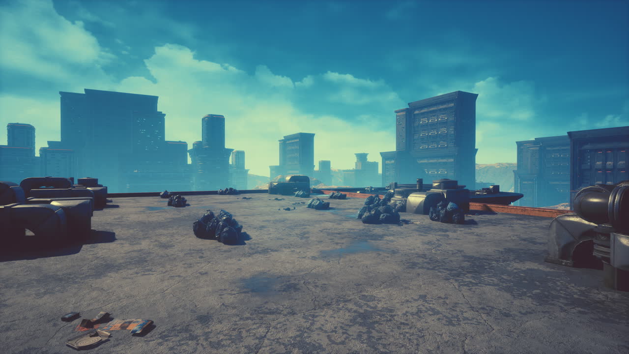 paisaje post-apocalíptico de la ciudad