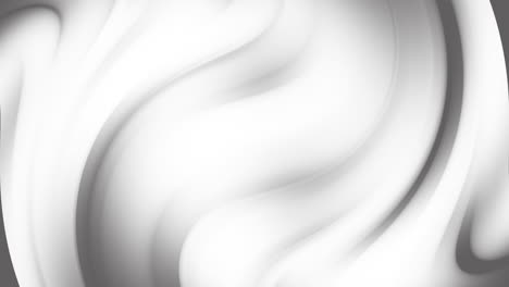 white abstract background with flowing liquid waves. looped seamless motion graphics.