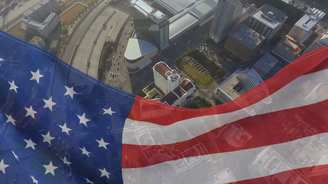 vídeo de la bandera estadounidense