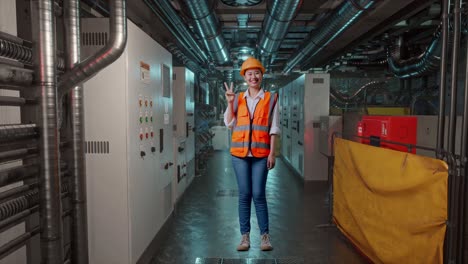 female engineer in industrial setting