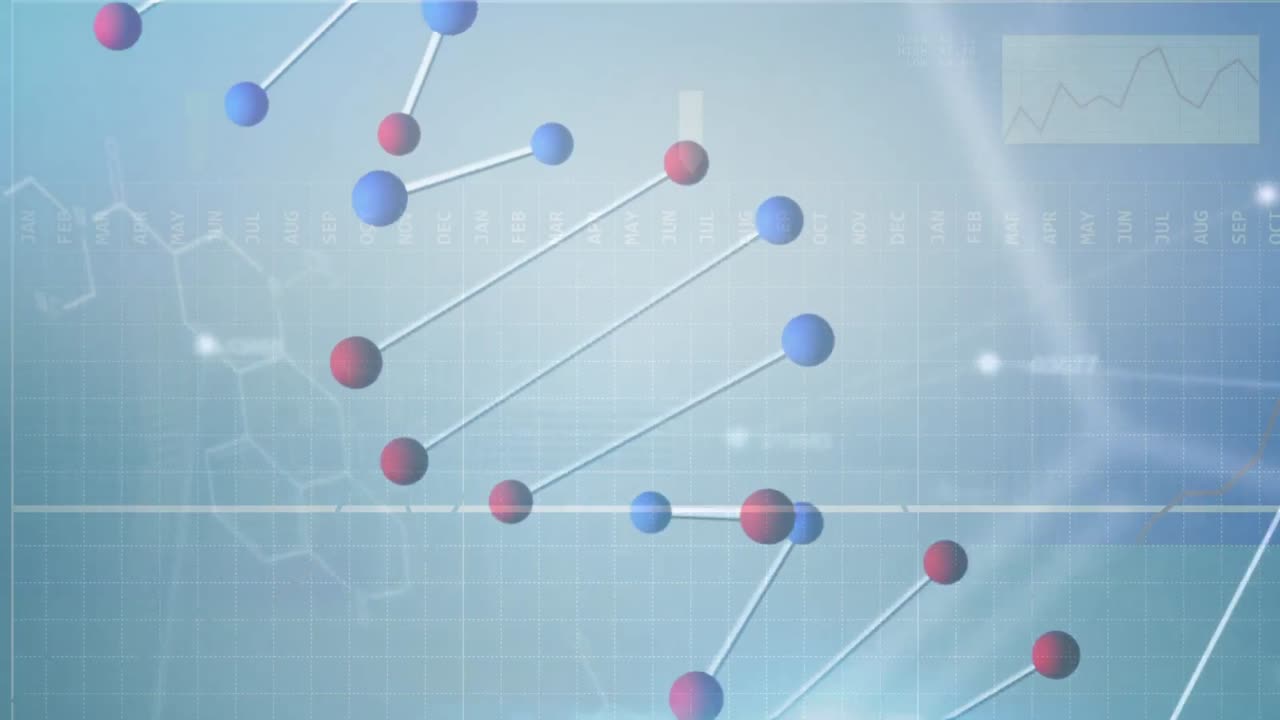 데이터 처리에 대한 dna 가닥의 애니메이션