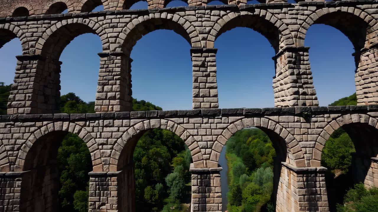 Ancient Roman Aqueduct in France